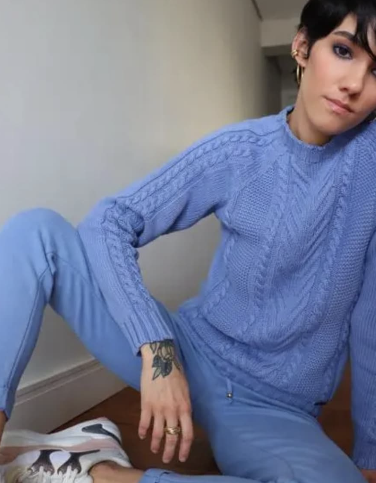 Sueter Azul Tranças
